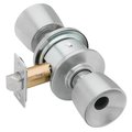 Schlage Grade 2 Storeroom Cylindrical Lock, Tulip Knob, Conventional Less Cylinder, Satin Chrome Finish A80LD TUL 626